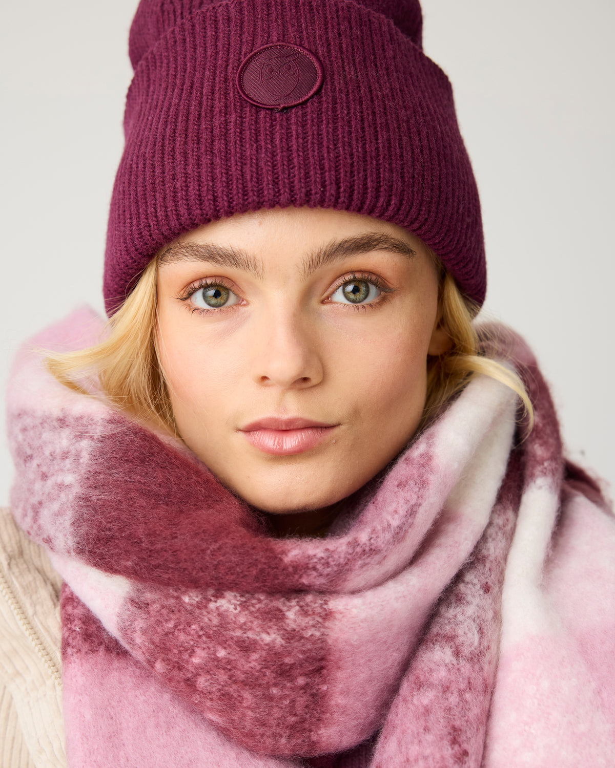 KnowledgeCotton Apparel - UNI Big rib beanie Hats 1281 Fig