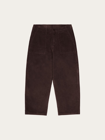 KnowledgeCotton Apparel - WMN Bloom barrel corduroy pants Pants 1487 Chocolate Torte