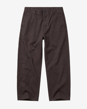 KnowledgeCotton Apparel - WMN Bloom barrel pique pants Pants 1487 Chocolate Torte