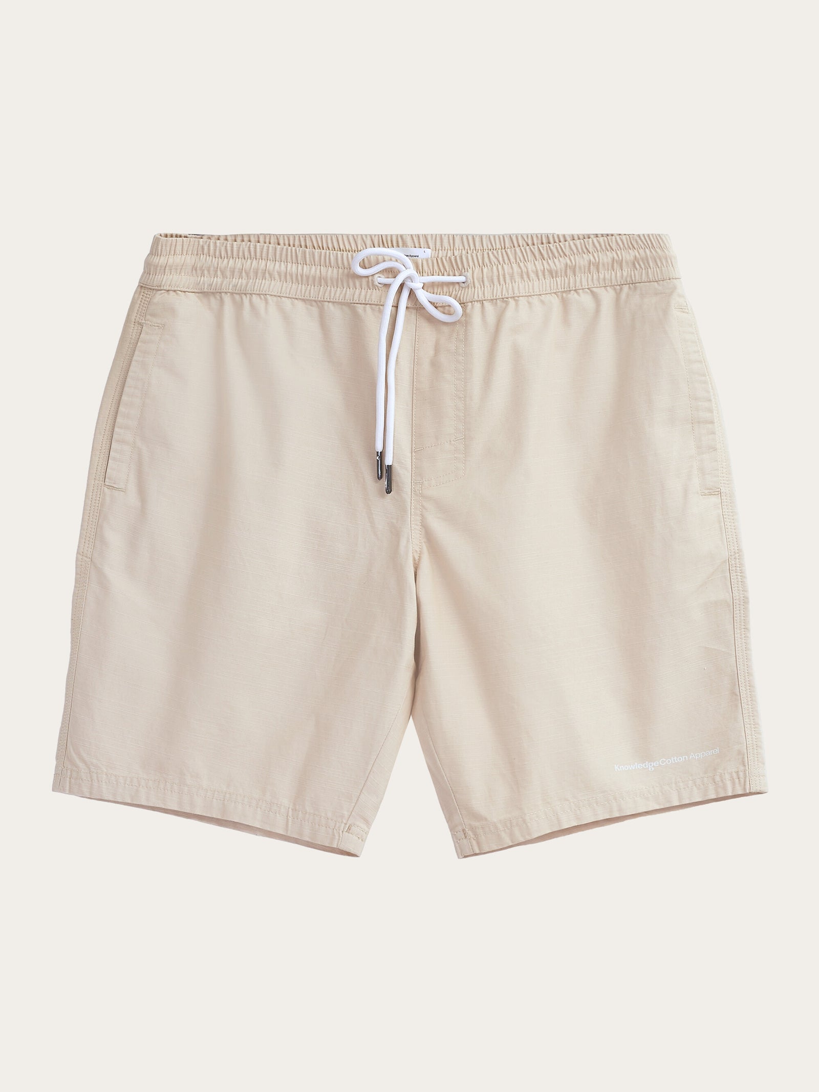 Buy Boardwalk shorts with elastic waist GOTS Vegan Light feather gray from KnowledgeCotton Apparel
