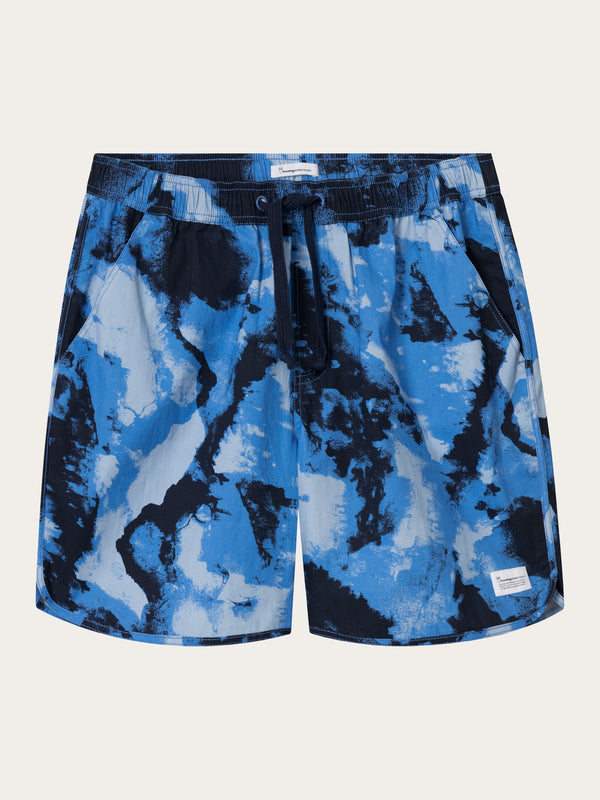 KnowledgeCotton Apparel - MEN Boardwalk shorts with elastic waist AOP Swimshorts 9992 item color
