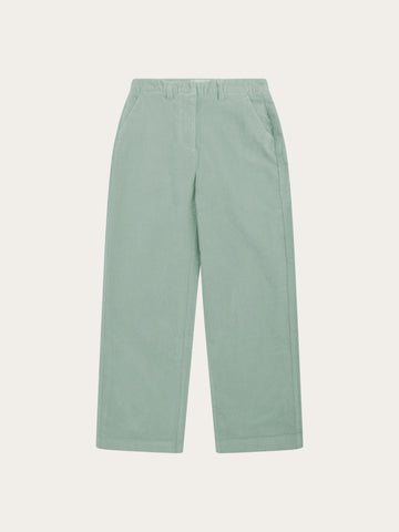 KnowledgeCotton Apparel - WMN Bora wide corduroy pant Pants 1396 Lily Pad