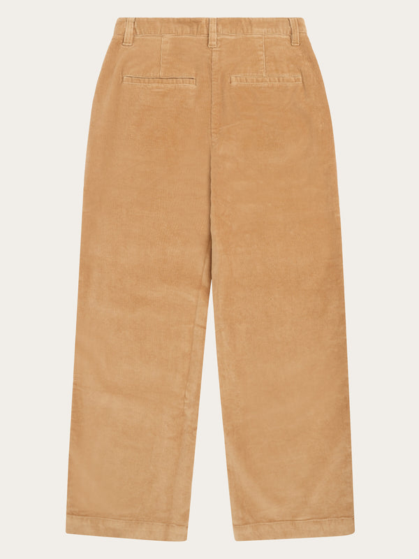 KnowledgeCotton Apparel - WMN Bora wide corduroy pant Pants 1484 Apple Cinnamon