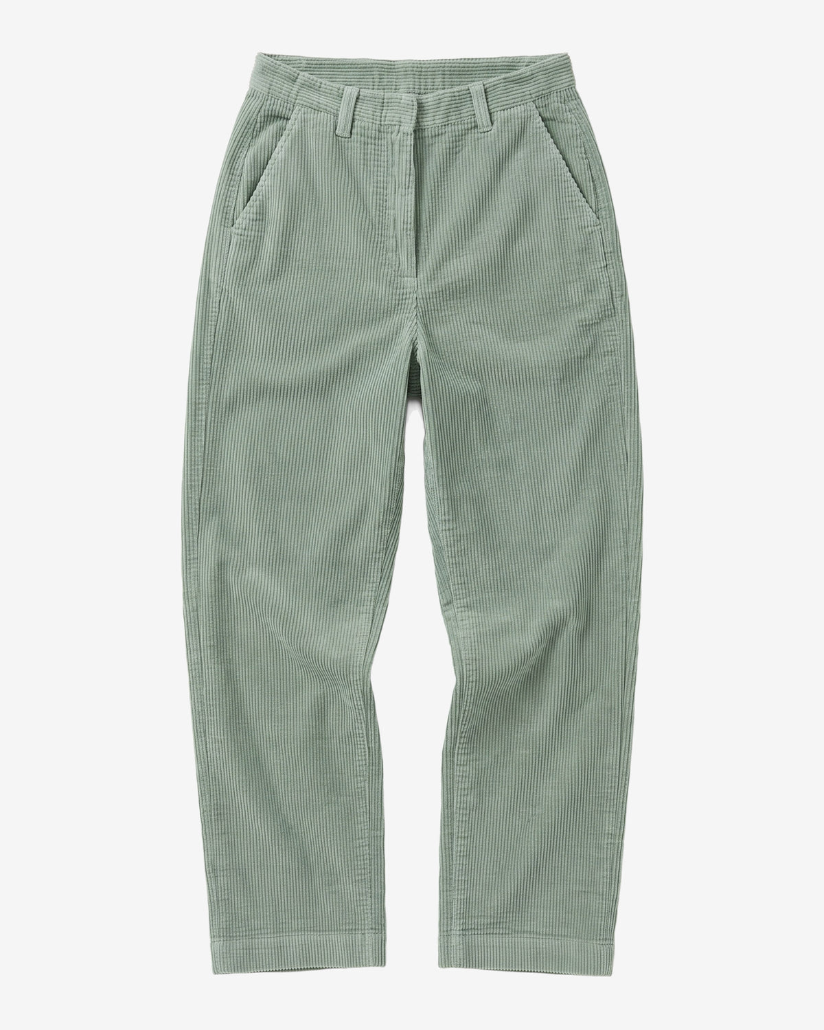 KnowledgeCotton Apparel - WMN Bora wide corduroy pants Pants 1396 Lily Pad