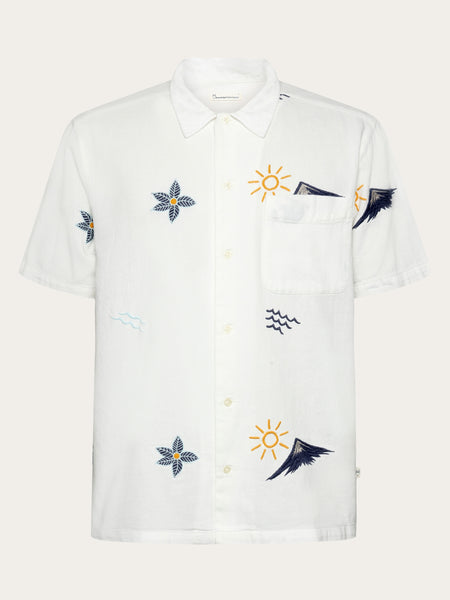 【2plan】Pla Embroidery Punching Short Sleeve Shirt Pla Embroidery パンチング半袖シャツ - 2PLAN | 60% - アジア