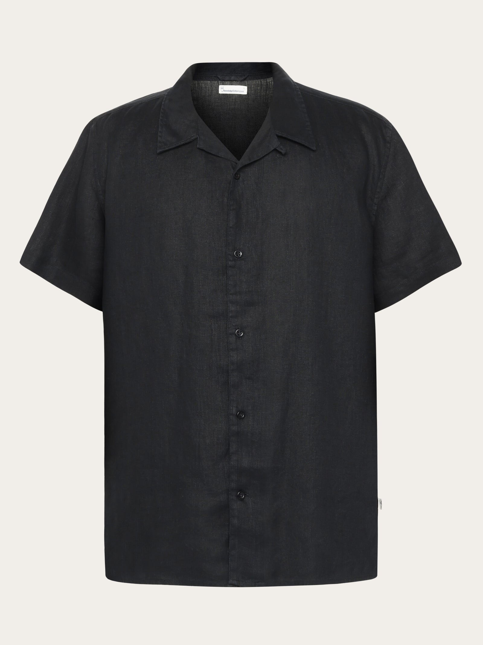 Box fit short sleeved linen shirt - Black Jet Box fit short sleeved linen shirt - Black Jet