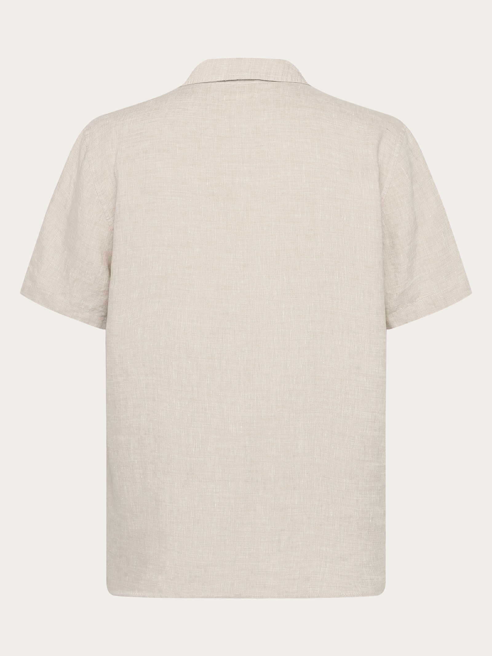 Buy Box fit short sleeved linen shirt - Yarndyed - Light feather gray -  from KnowledgeCotton Apparel®