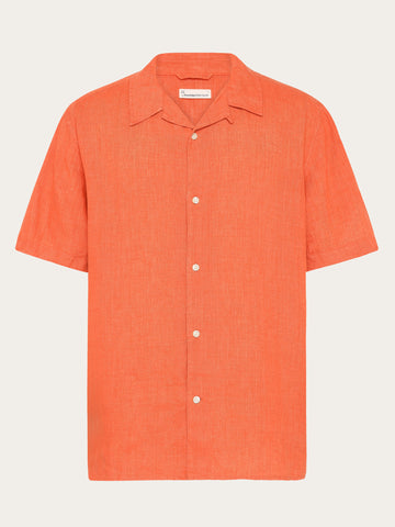 Buy Box fit short sleeved linen shirt - Yarndyed - Total