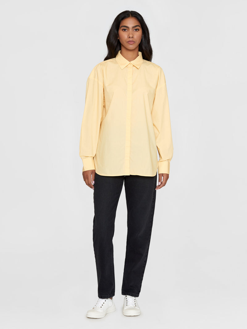 KnowledgeCotton Apparel - WMN Boxy poplin Shirt Shirts 1352 Impala