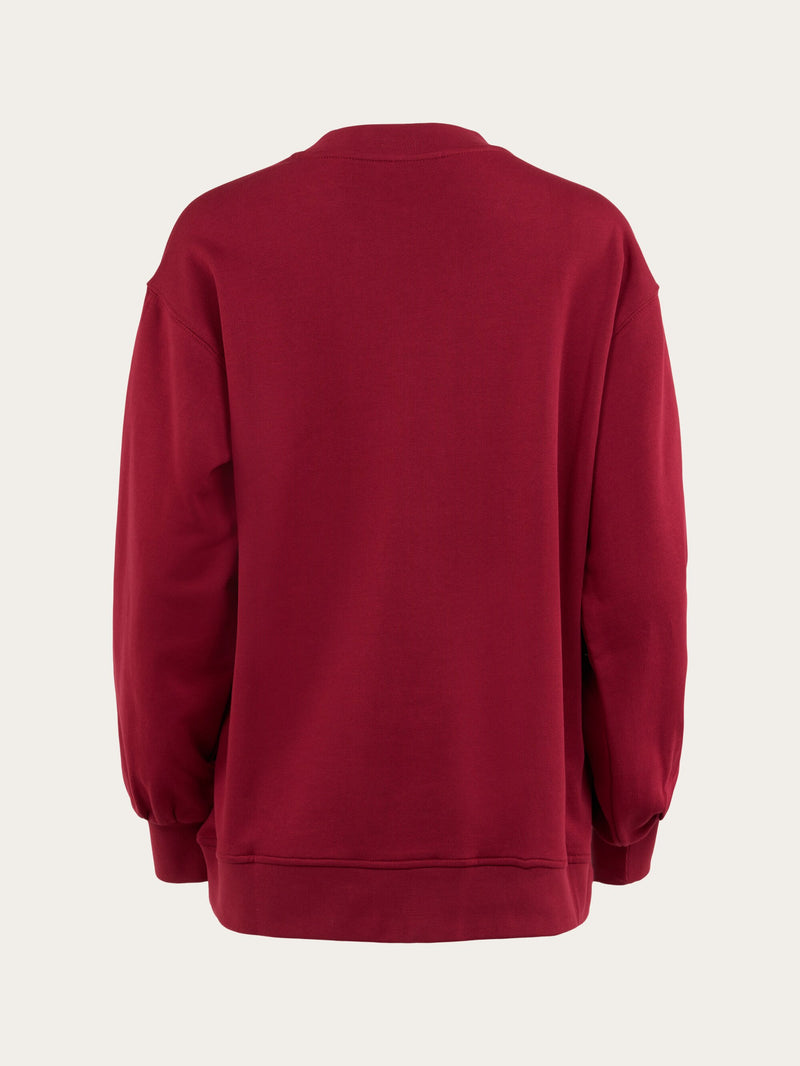 KnowledgeCotton Apparel - WMN Boxy sweatshirt Sweats 1364 Rhubarb