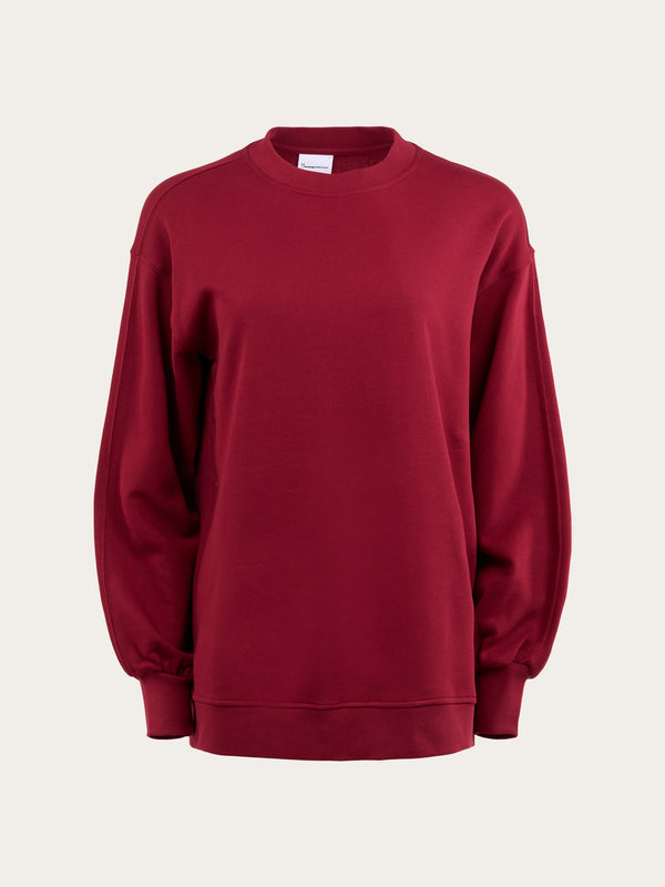 KnowledgeCotton Apparel - WMN Boxy sweatshirt Sweats 1364 Rhubarb