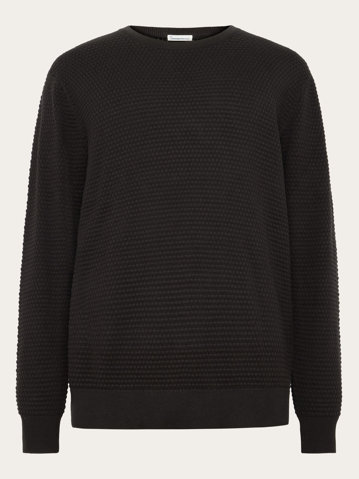 Bubble knit core crew neck - Dark Grey Melange