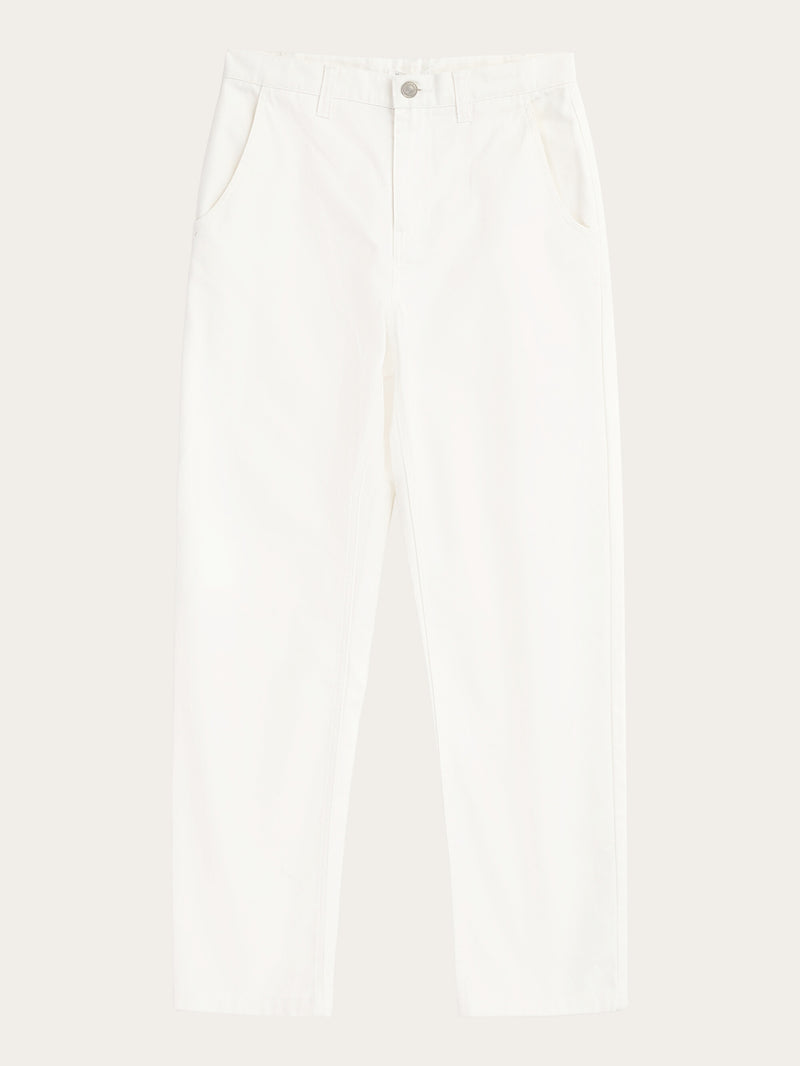 High Rise Tapered Wool And Silk Pants in White - Fendi | Mytheresa