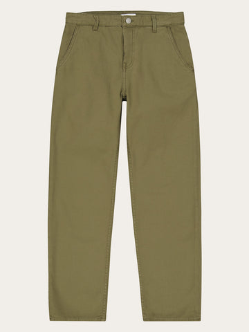 Buy CALLA tapered canvas pant - Black Jet - from KnowledgeCotton Apparel®