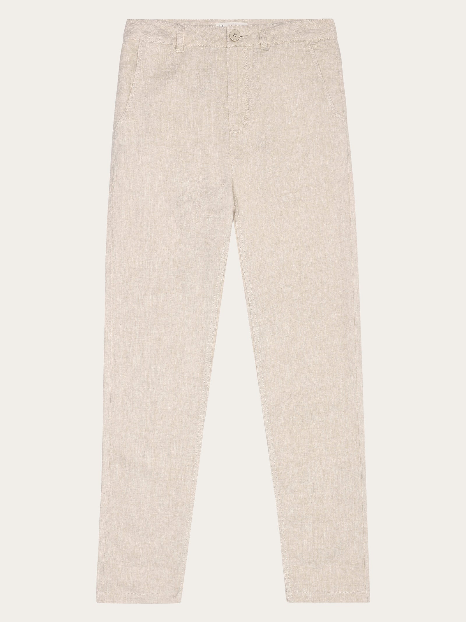 【BAON】Kemon brushed cotton pants CALLA tapered mid-rise linen pants - GOTS/Vegan - Yarndyed