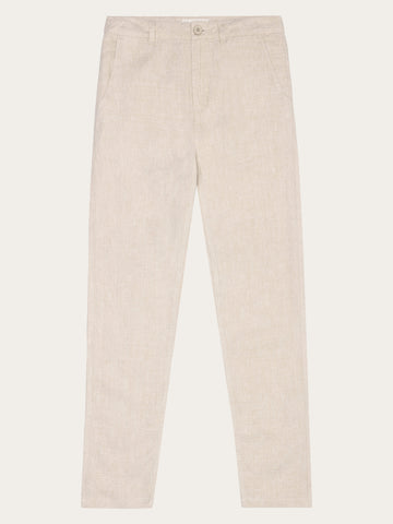 CALLA tapered mid-rise linen pants - GOTS/Vegan - Yarndyed