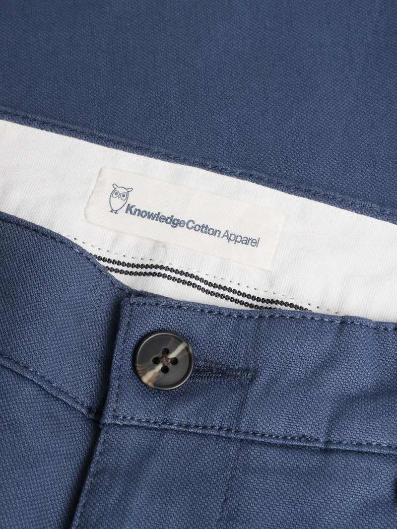 KnowledgeCotton Apparel - MEN CHUCK regular canvas pants - GOTS/Vegan Pants 1226 Vintage Indigo