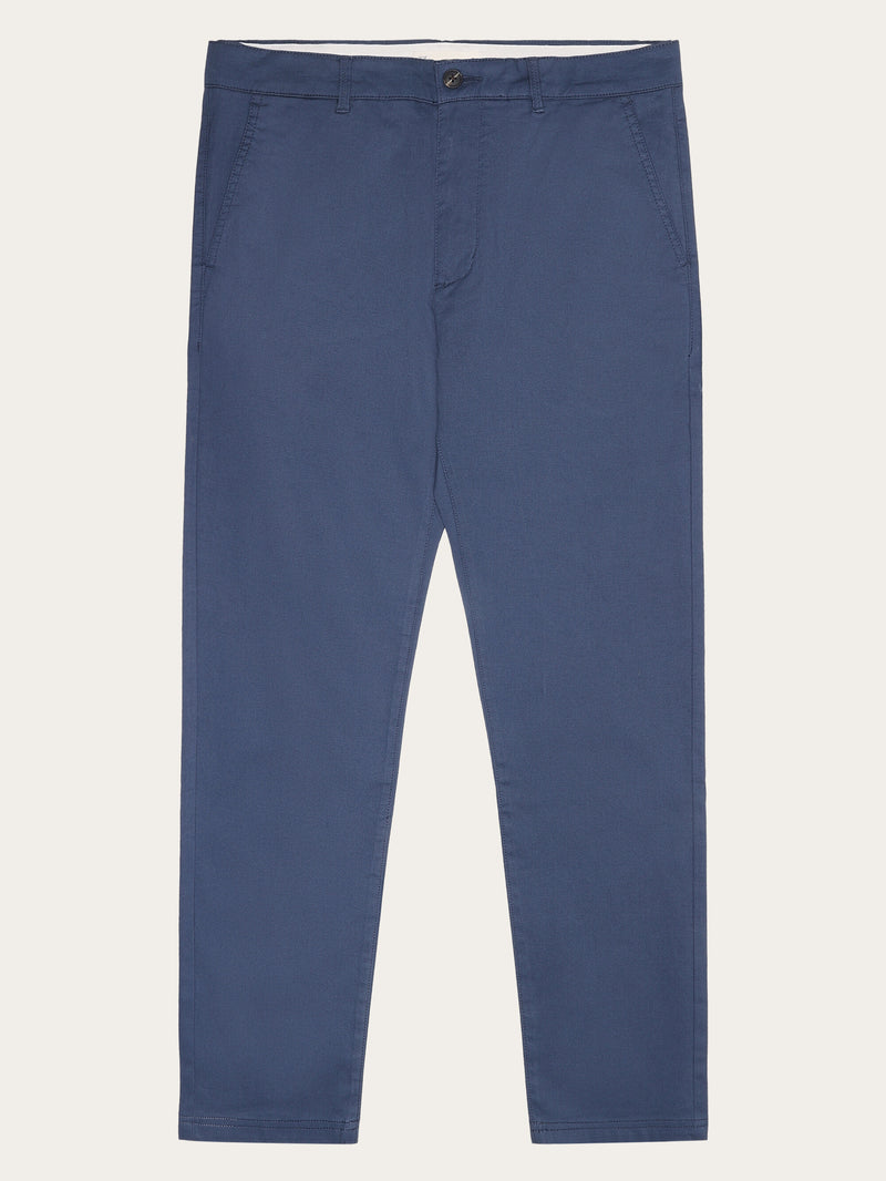 KnowledgeCotton Apparel - MEN CHUCK regular canvas pants - GOTS/Vegan Pants 1226 Vintage Indigo