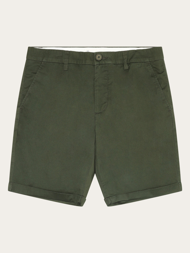 KnowledgeCotton Apparel - MEN CHUCK regular chino poplin shorts Shorts 1090 Forrest Night