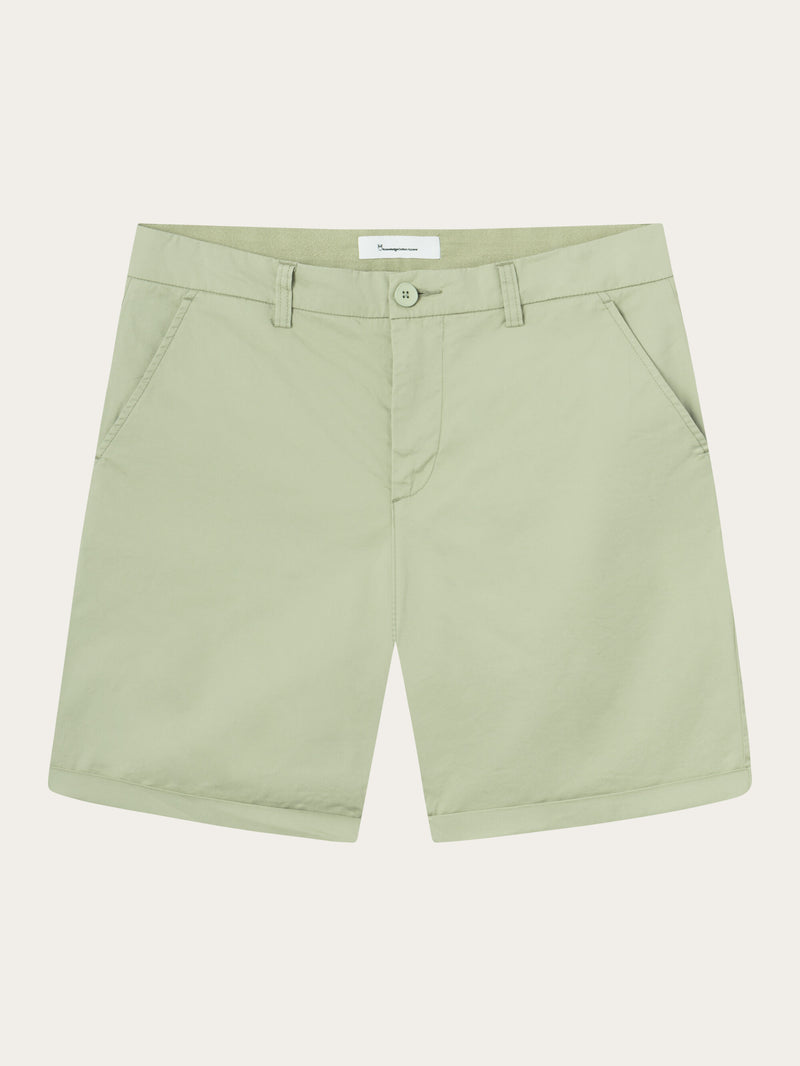 KnowledgeCotton Apparel - MEN CHUCK regular chino poplin shorts Shorts 1380 Swamp