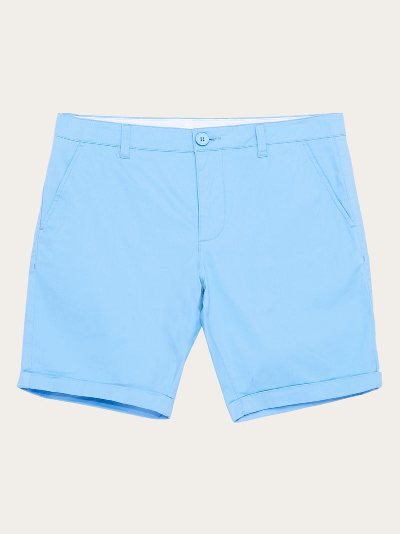 KnowledgeCotton Apparel - MEN CHUCK regular chino poplin shorts Shorts 1457 Dusk Blue