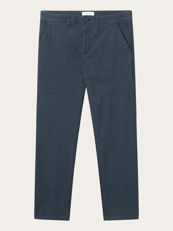KnowledgeCotton Apparel - MEN CHUCK regular flannel chino pants Pants 1001 Total Eclipse