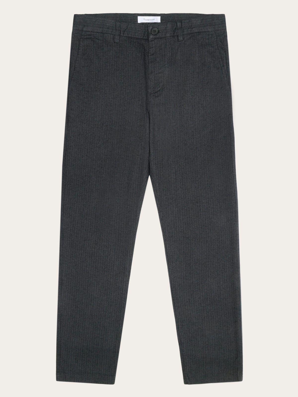 CHUCK regular flannel herringbone chinos - GOTS/Vegan - Demitasse (bro