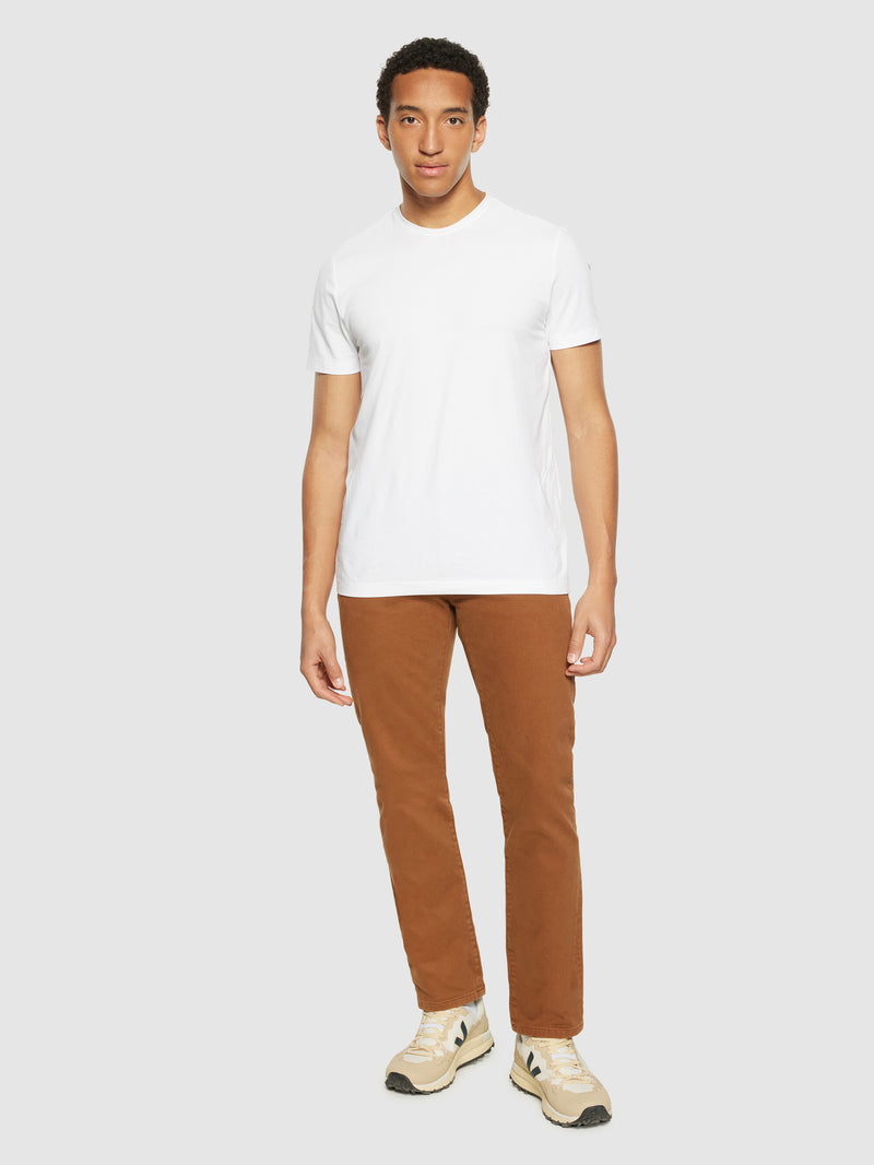 KnowledgeCotton Apparel - MEN CHUCK regular garment dyed 5-pocket pant - GOTS/Vegan Denim jeans 1121 Dachshund