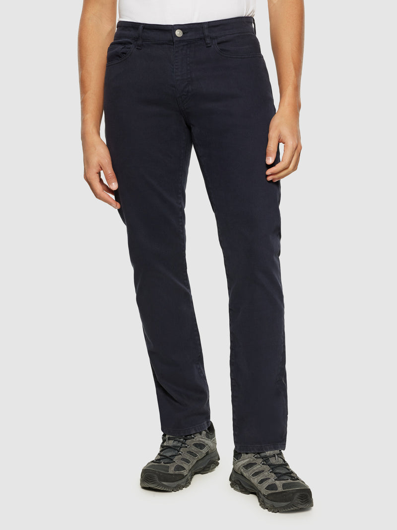 KnowledgeCotton Apparel - MEN CHUCK regular garment dyed 5-pocket pant - GOTS/Vegan Denim jeans 1412 Night Sky