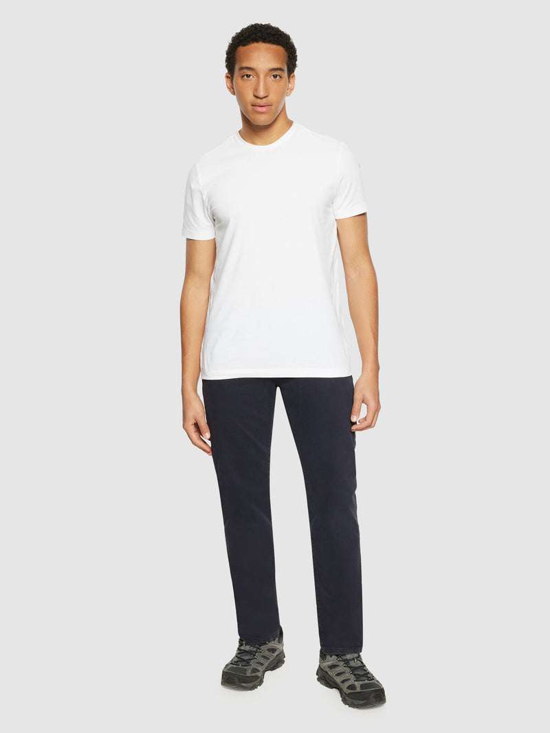 KnowledgeCotton Apparel - MEN CHUCK regular garment dyed 5-pocket pant - GOTS/Vegan Denim jeans 1412 Night Sky