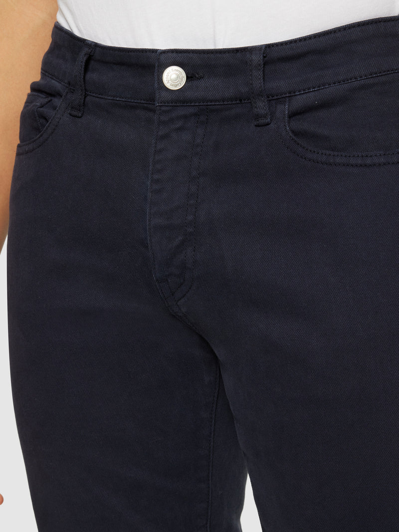 KnowledgeCotton Apparel - MEN CHUCK regular garment dyed 5-pocket pant - GOTS/Vegan Denim jeans 1412 Night Sky