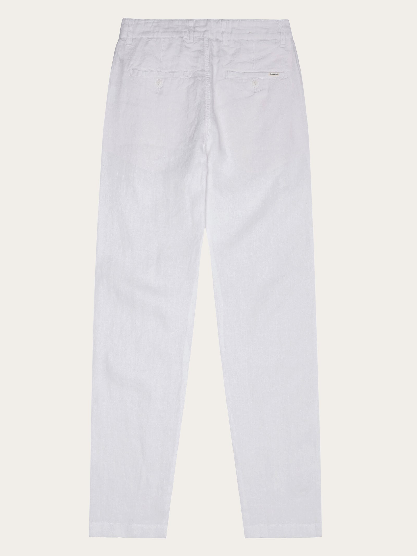 【HI FI FNK】Wales White Cotton Pants CHUCK regular linen pants - GOTS/Vegan - Bright White