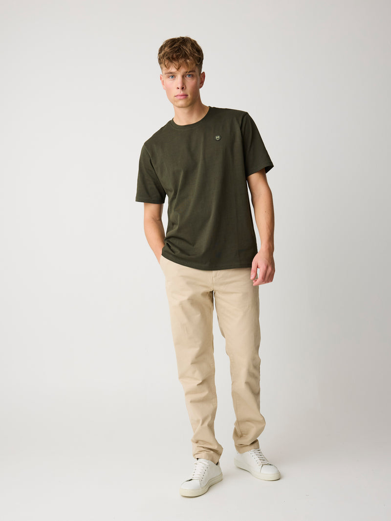 KnowledgeCotton Apparel - MEN CHUCK regular twill chino pants Pants 1228 Light feather gray