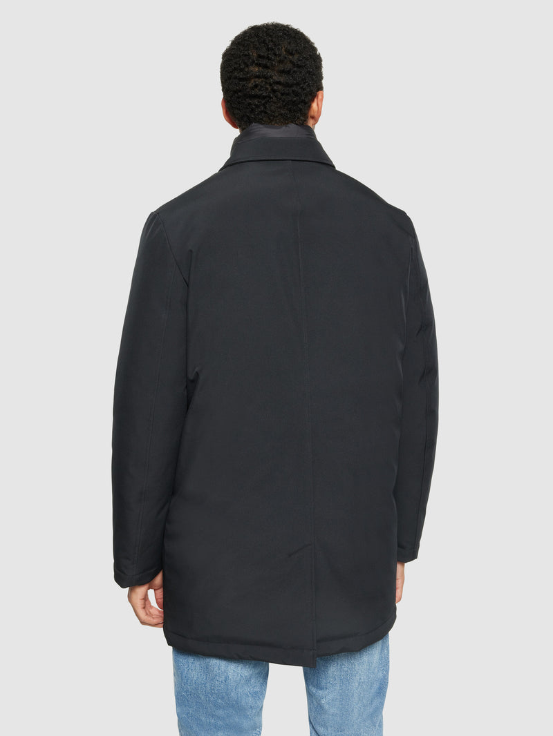 KnowledgeCotton Apparel - MEN Climate Shell Carcoat Jacket GRS Jackets 1300 Black Jet