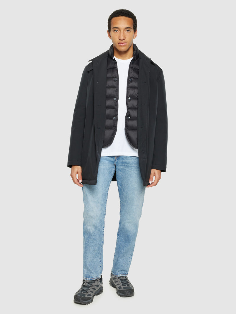 KnowledgeCotton Apparel - MEN Climate Shell Carcoat Jacket GRS Jackets 1300 Black Jet