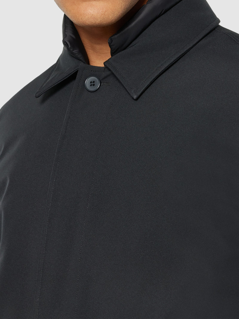 KnowledgeCotton Apparel - MEN Climate Shell Carcoat Jacket GRS Jackets 1300 Black Jet