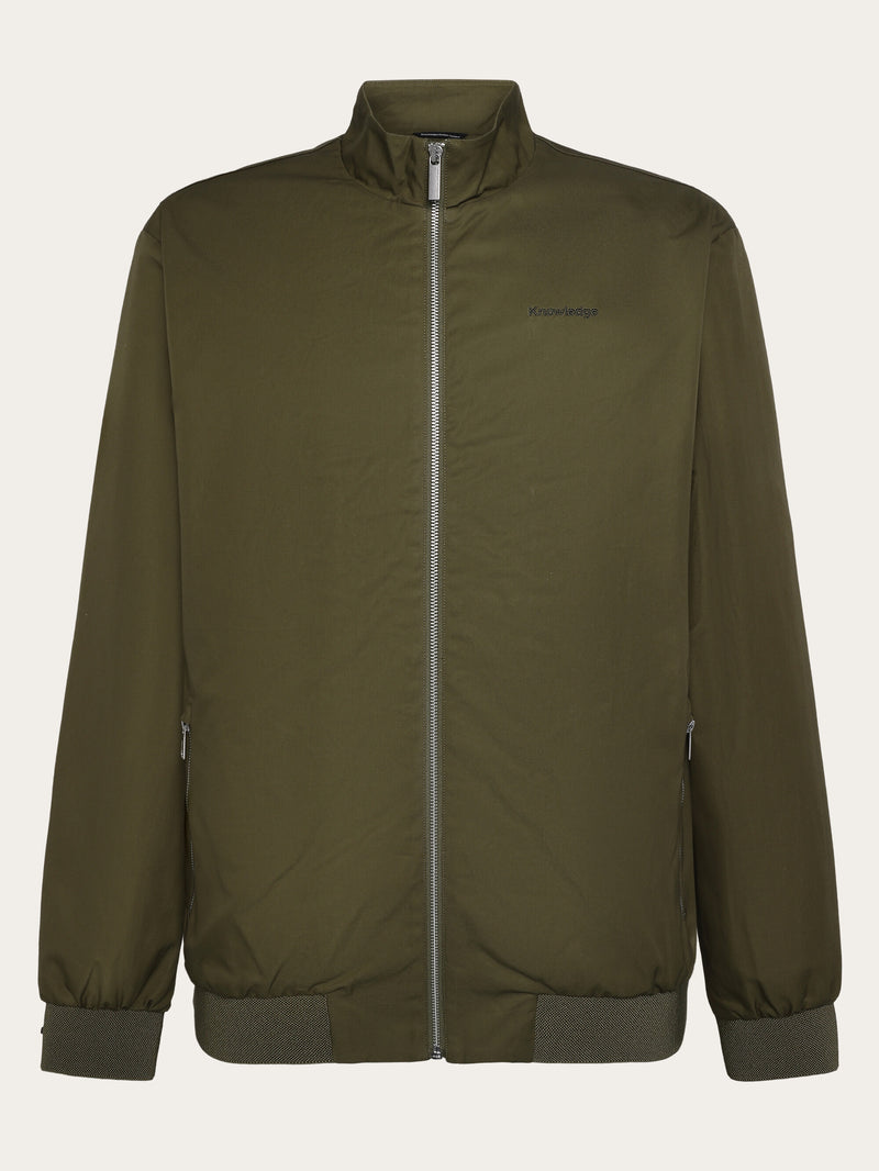 Canvas Light shell bomber jacket GOTS/Vegan Burned Olive