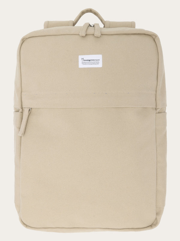 KnowledgeCotton Apparel - UNI Canvas backpack 30L - GOTS/Vegan Bags 1228 Light feather gray