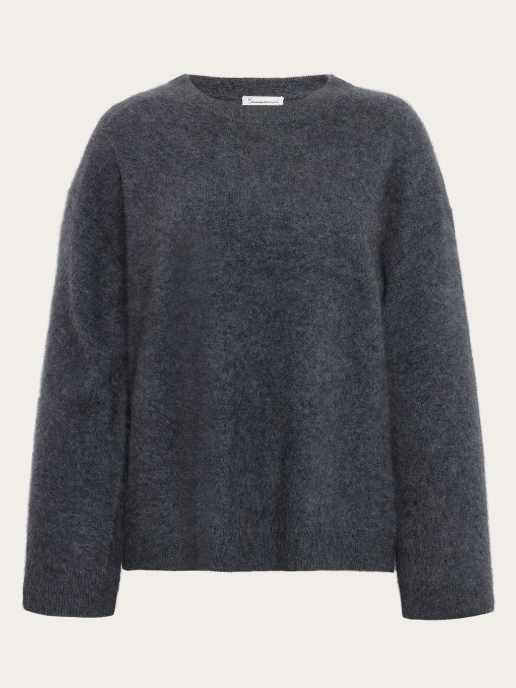 Cashmere Crew Neck Knit RWS - Dark Grey Melange