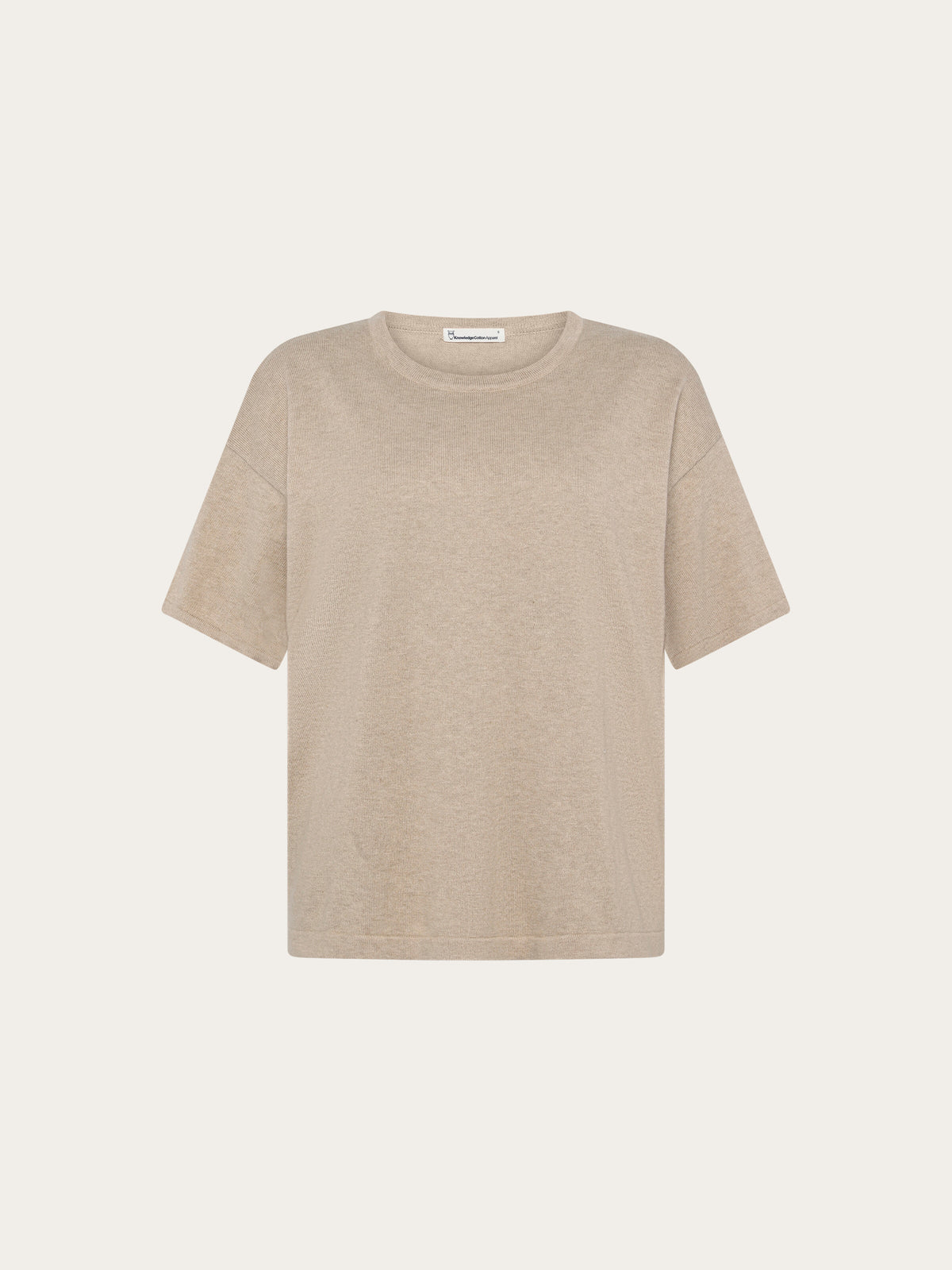 Cashmere knit t-shirt - Egret
