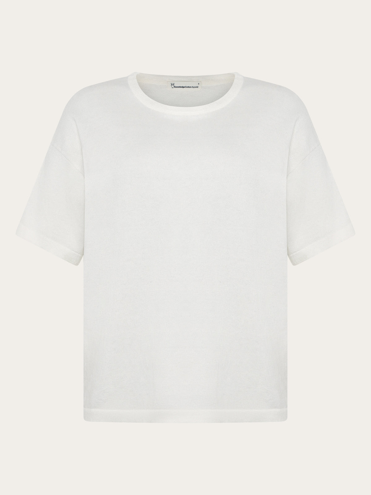 Cashmere knit t-shirt - Egret