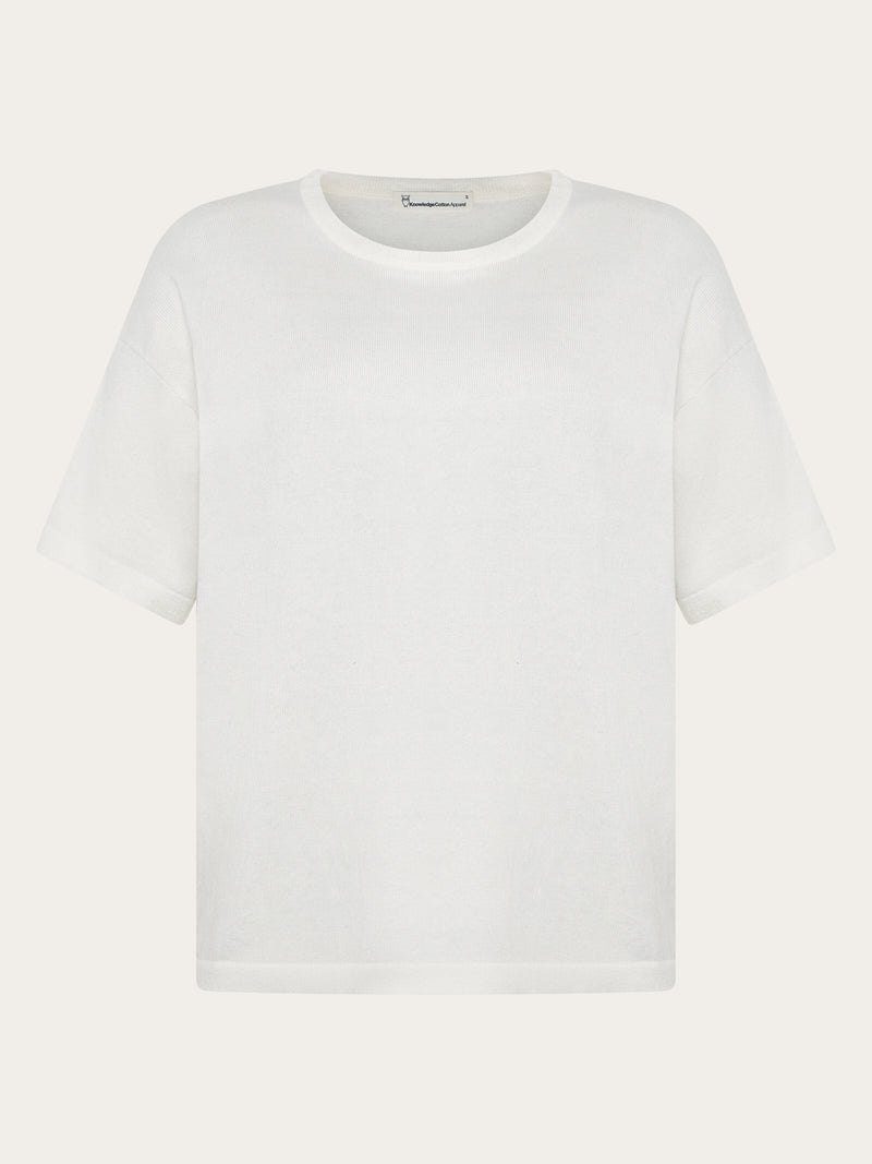 Cashmere knit t-shirt - Egret