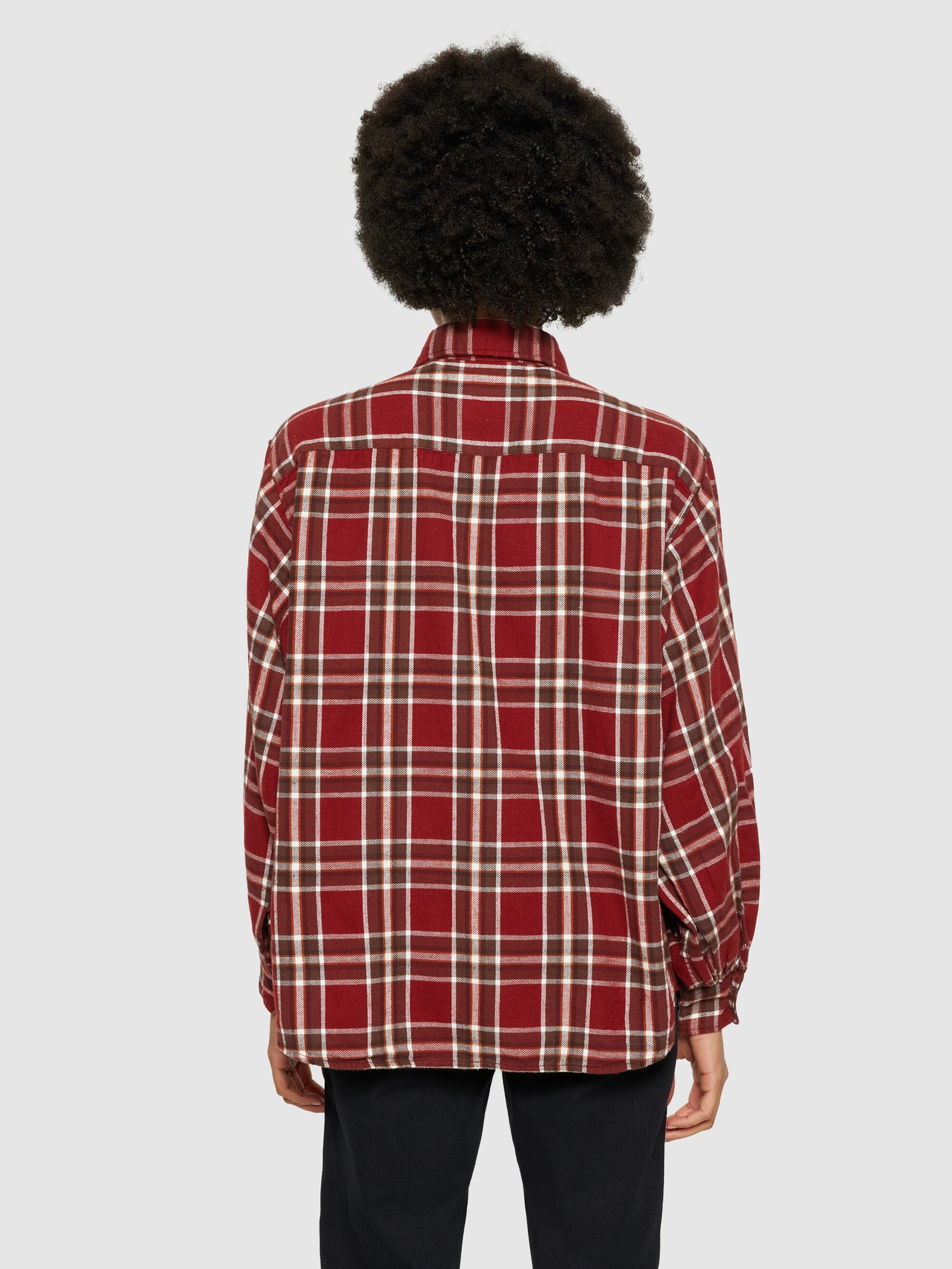 シャツ IONSEOUL Candy hooded balloon check shirt 레트로 체크 후드 셔츠