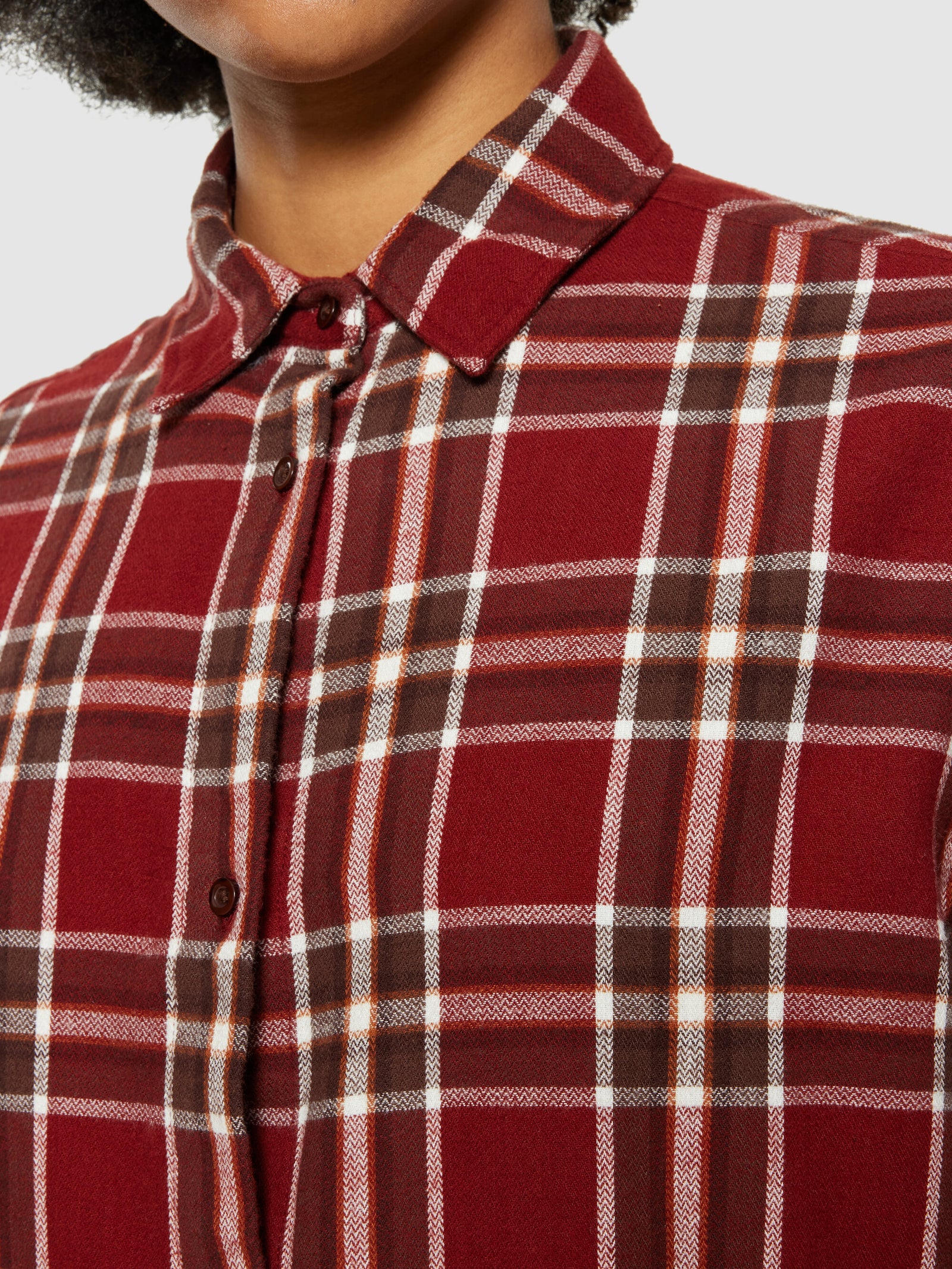 Check shirt balloon arms - Red check – KnowledgeCotton