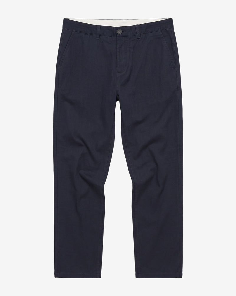 KnowledgeCotton Apparel - MEN Chuck regular herringbone pants Pants 1412 Night Sky