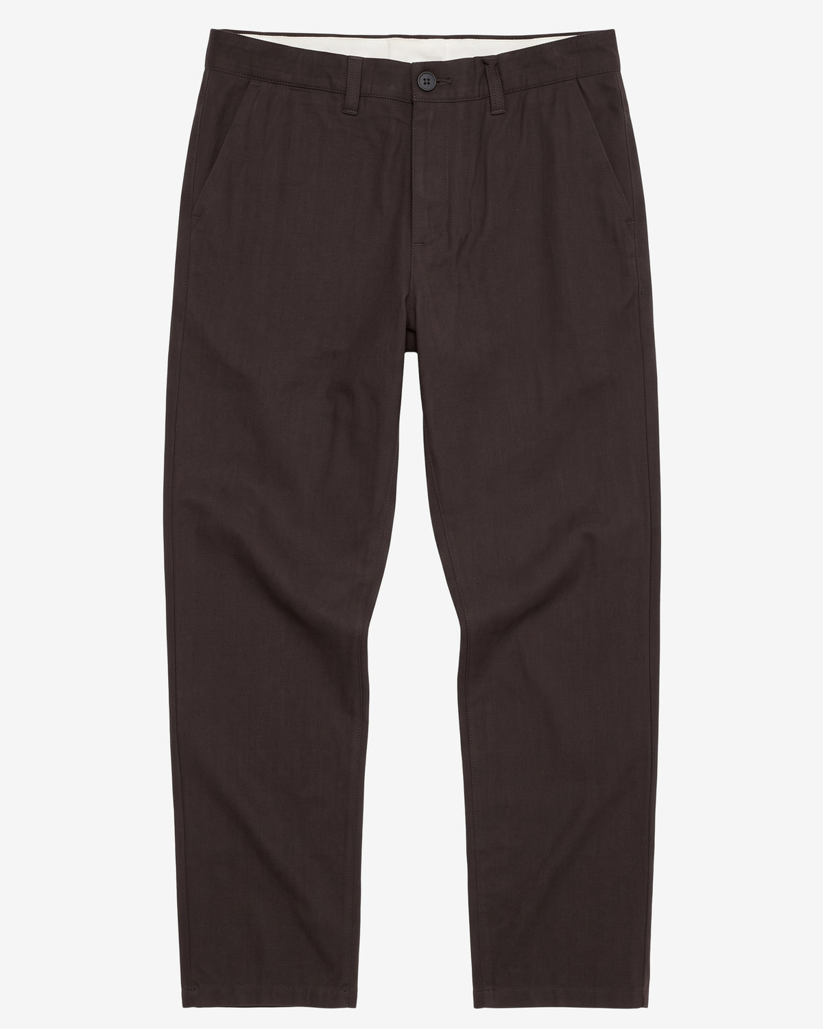KnowledgeCotton Apparel - MEN Chuck regular herringbone pants Pants 1487 Chocolate Torte