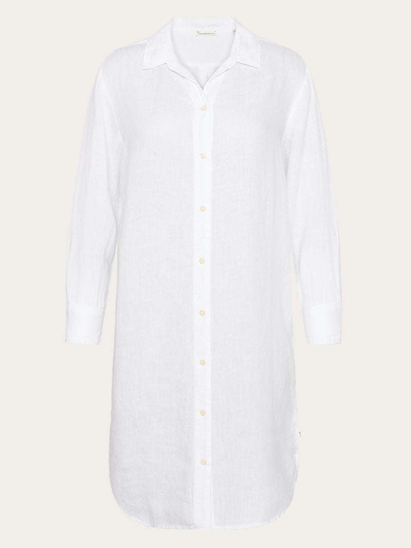 Classic linen dress - Bright White Classic linen dress - Bright White