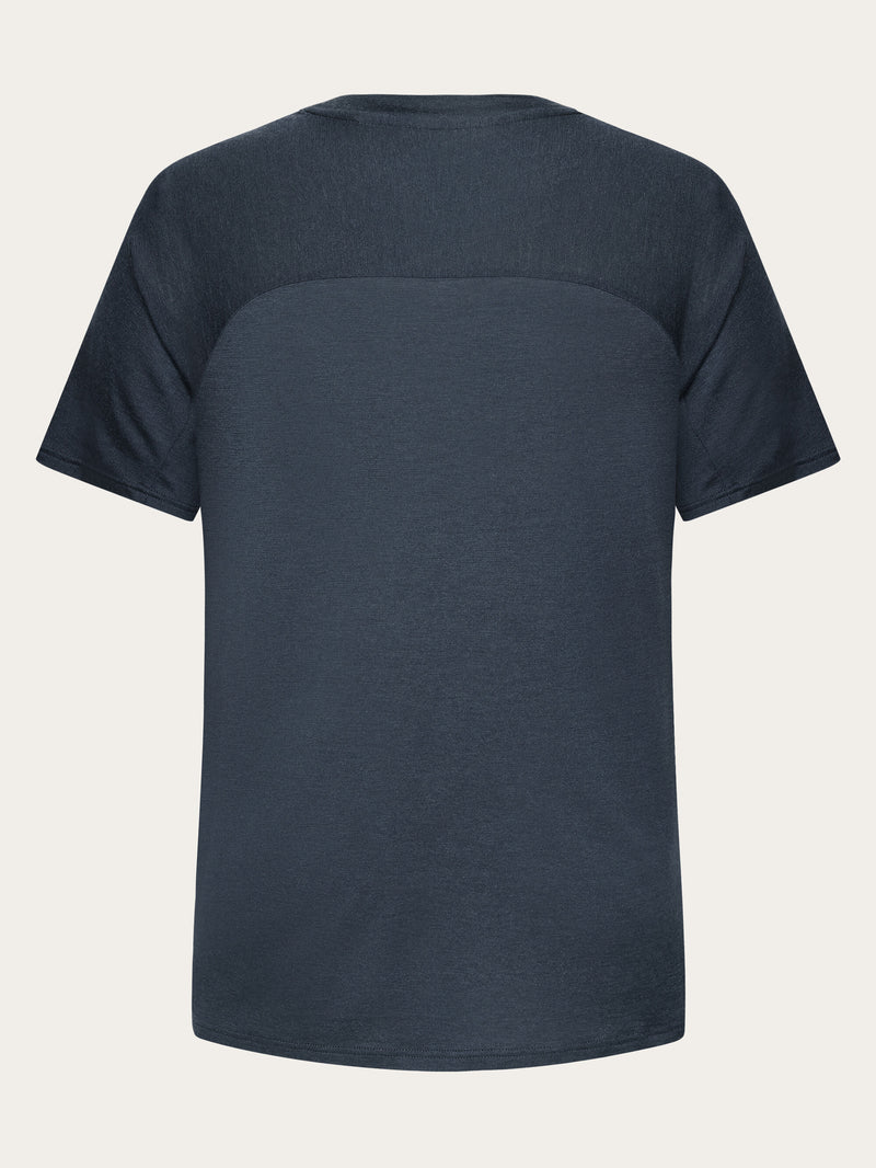 KnowledgeCotton Apparel - MEN Dynamic Wool 175 Single constructed t-shirt - RWS T-shirts 1001 Total Eclipse