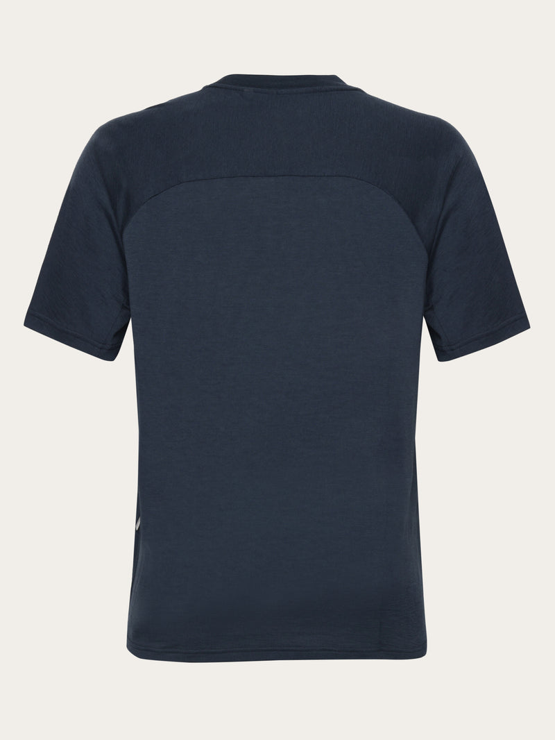 KnowledgeCotton Apparel - MEN Dynamic Wool 175 Single constructed t-shirt - RWS T-shirts 1001 Total Eclipse