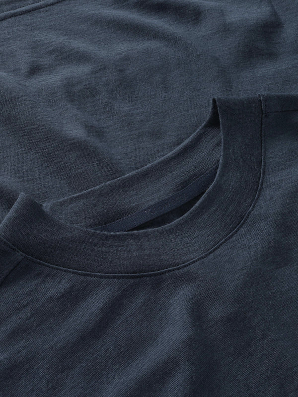 KnowledgeCotton Apparel - WMN Dynamic Wool 175 Single constructed t-shirt - RWS T-shirts 1001 Total Eclipse